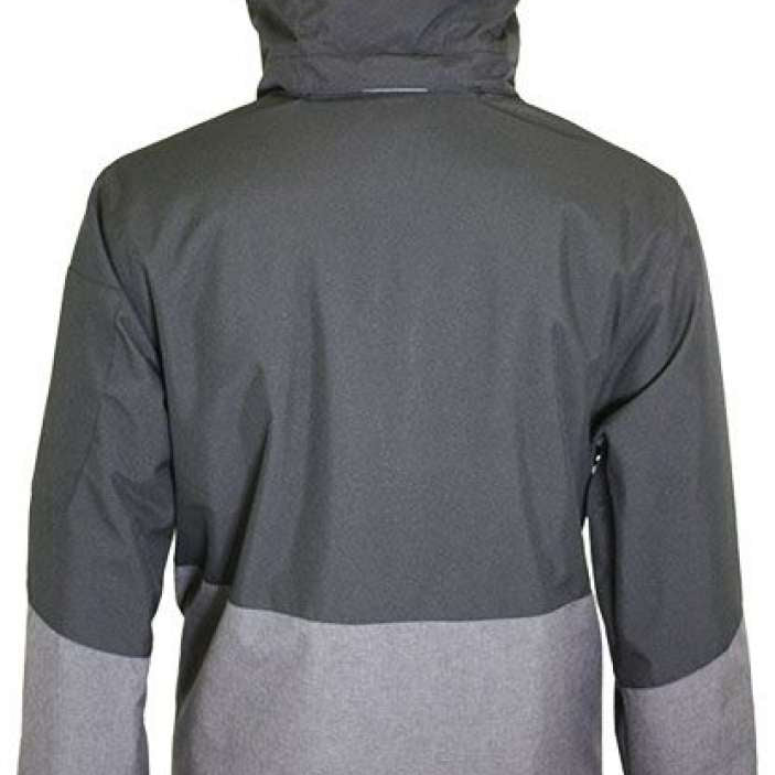 Turbine Beacon Insulated Jacket 2021-2022 - A dark gray jacket with a hood, featuring a zippered chest pocket and two side pockets.