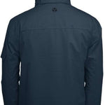 Turbine Bomber Insulated Jacket 2024 - A dark gray jacket with a hood, featuring a small logo on the upper back and a zippered pocket on the left sleeve.