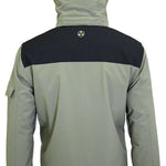 Turbine Bomber Insulated Jacket 2024 - A light green jacket with a black stripe across the chest and hood, featuring a small logo on the upper back.