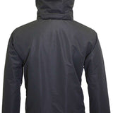 Turbine Boot Pack Insulated Jacket 2023 - A black insulated jacket with a hood, featuring two zippered pockets on the front and a white logo on the left sleeve.
