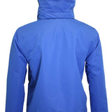 Turbine Boot Pack Insulated Jacket 2023 - A royal blue jacket with a hood, featuring two zippered pockets on the front and a small pocket on the left sleeve.