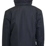 Turbine Boys Method Insulated Jacket 2024 - A black insulated jacket with a hood, featuring reflective trim on the sleeves and chest.