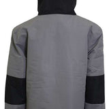 Turbine Boys Ripper Insulated Anorak Jacket 2024 - A grey jacket with black stripes on the sleeves and a hood.