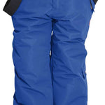 Turbine Boys Rodeo Insulated Pant 2022 - Royal blue snow pants with black suspenders and a white snap button at the waist.