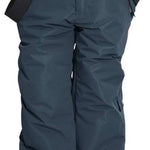 Turbine Boys Rodeo Insulated Pants 2024 - Dark gray snow pants with black suspenders and a white button on the waistband.