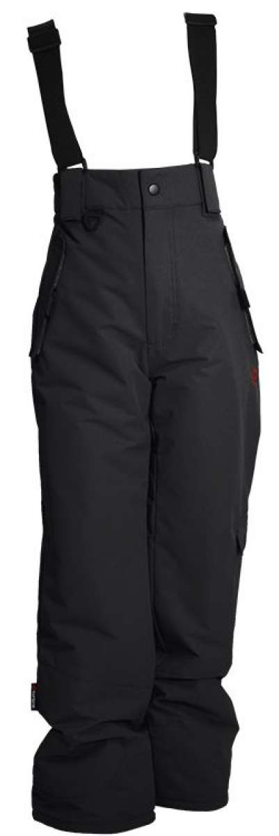 Turbine Boys Rodeo Insulated Pants 2024 - Black snow pants with adjustable straps and zippered pockets.