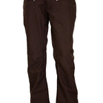Turbine E2F Shell Pant 2021 - A pair of dark brown snow pants with a silver button on the waistband.