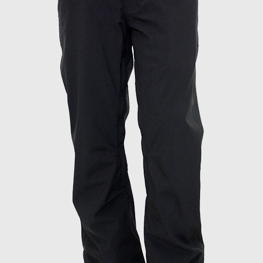 Turbine E2F Shell Pant 2021 - Black snow pants with a silver snap button on the waistband.