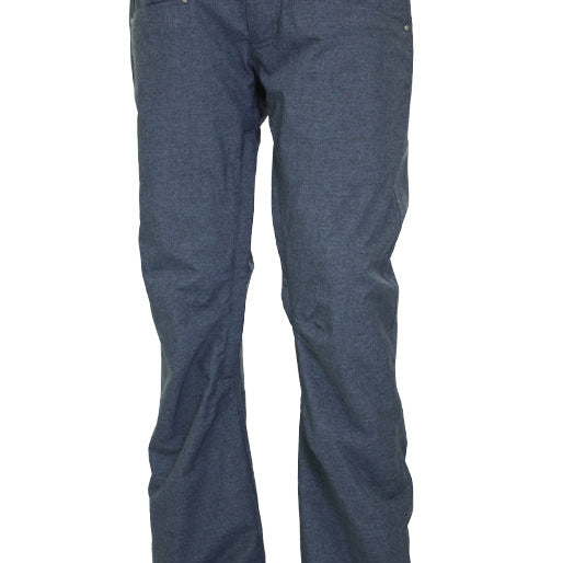 Turbine E2F Shell Pant 2021 - A pair of dark gray snow pants with a subtle pattern and silver hardware on the pockets.
