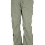 Turbine E2F Shell Pant 2021 - A pair of olive green snow pants with a zippered pocket on the right thigh and two cargo pockets on each side.