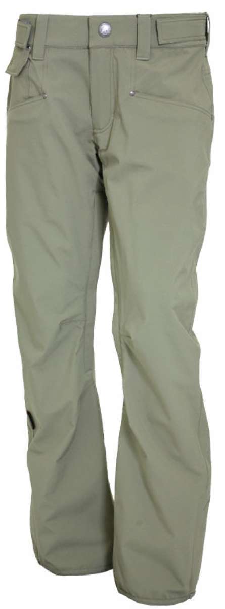 Turbine E2F Shell Pant 2023 - Olive green pants with a subtle grid pattern on the side pockets and belt loops.