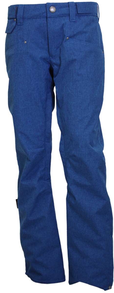 Turbine E2F Shell Pant 2023 - A pair of dark blue snow pants with a subtle pattern and silver hardware on the belt loops.