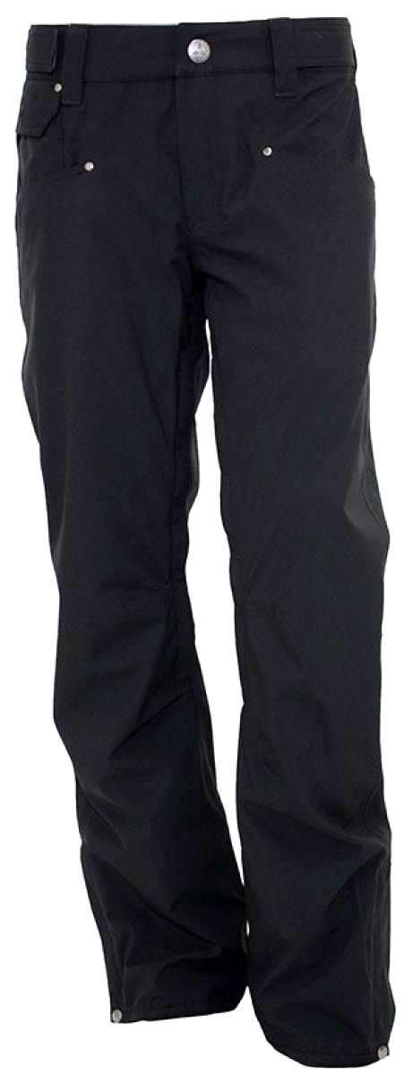 Turbine E2F Shell Pants 2024 - Black pants with silver rivets on pockets and belt loops.