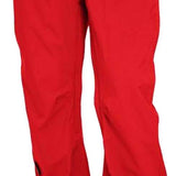 Turbine E2F Shell Pants 2024 - Red snow pants with a silver snap button on the waistband.