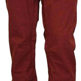Turbine E2F Shell Pants 2024 - Pair of red snow pants with silver rivets on pockets and belt loops.
