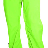 Turbine E2F Shell Pants 2024 - Bright green pants with a gray logo on the left thigh and silver hardware.
