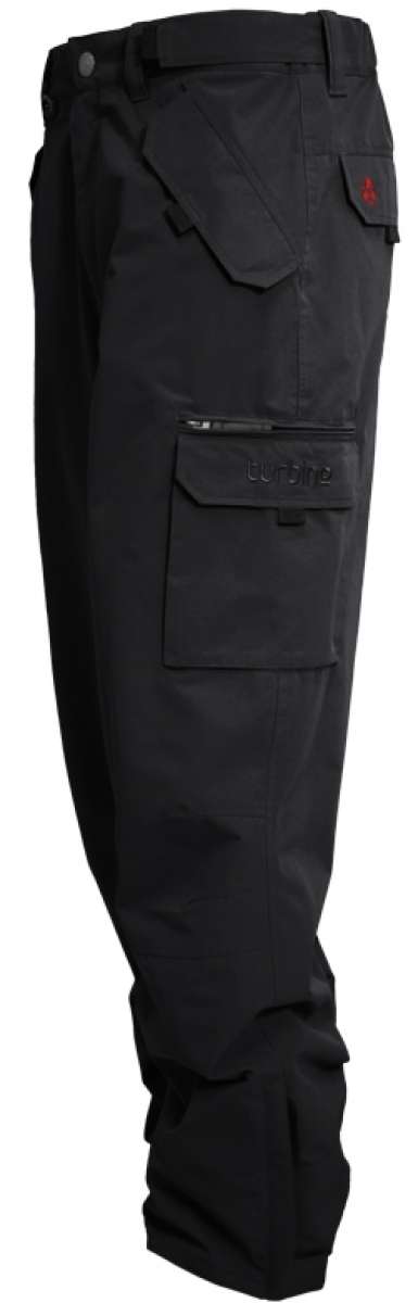 Turbine FDGB Insulated Pant 2023 - Black pants with a red logo on the upper left pocket.