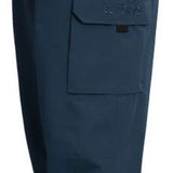 Turbine FDGB Shell Pant 2022 - Dark-colored shell pants with a zippered pocket on the thigh and a small red logo near the upper right side of the waistband.