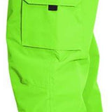 Turbine FDGB Shell Pant 2022 - Bright green pants with a red logo on the upper left pocket.