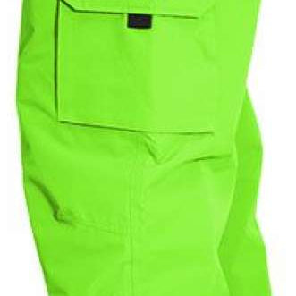 Turbine FDGB Shell Pant 2022 - Bright green pants with a red logo on the upper left pocket.