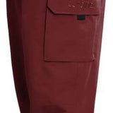 Turbine FDGB Shell Pant 2022 - A pair of dark brown snow pants with a zippered pocket on the thigh and adjustable Velcro straps at the waist.