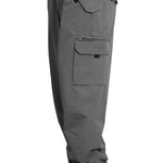Turbine FDGB Shell Pant 2021 - A pair of gray pants with a red logo on the upper right pocket.