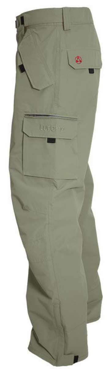 Turbine FDGB Shell Pants 2024 - Khaki pants with a red logo on the upper left pocket.