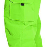Turbine FDGB Shell Pants 2024 - Bright green pants with a red logo on the upper left thigh and black hardware.