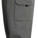 Turbine FDGB Shell Pants 2024 - Dark gray pants with a red logo on the upper left pocket.