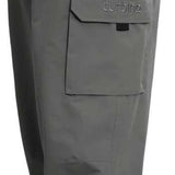 Turbine FDGB Shell Pants 2024 - Dark gray pants with a red logo on the upper left pocket.