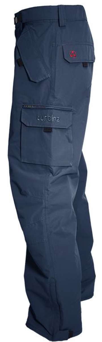 Turbine FDGB Shell Pants 2024 - Dark blue pants with a red logo on the upper left pocket.