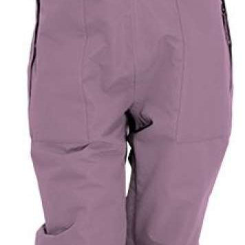 Turbine Girls Drifter Insulated Bib Pants 2024 - Light gray bib pants with black trim and adjustable straps.
