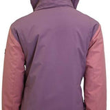 Turbine Girls Iris Insulated Jacket 2024 - A dusty rose-colored jacket with a hood, featuring a subtle floral pattern on the back and sleeves.