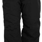Turbine Girls Juneau Insulated Pants 2024 - Black insulated pants with a zippered pocket on the right thigh and a belt loop at the waist.