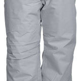 Turbine Girls Juneau Insulated Pants 2024 - Light gray pants with a subtle snowflake pattern on the left leg, featuring a zippered pocket and adjustable cuffs.