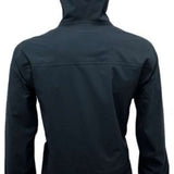 Turbine Guardian 3-Layer Jacket - A black jacket with a hood, featuring a zippered front and two side pockets.