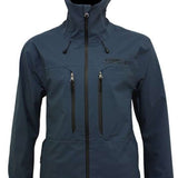 Turbine Guardian 3-Layer Jacket - A dark gray jacket with a hood, featuring two zippered pockets on the front and a central zipper down the middle.