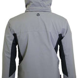 Turbine Jedi Insulated Jacket - A light gray jacket with a hood, featuring black accents on the sleeves and chest area.