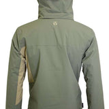 Turbine Jedi Insulated Jacket - A sage green jacket with a hood, featuring a small white logo on the upper back.