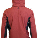 Turbine Jedi Insulated Jacket - A red jacket with a hood, featuring black accents on the sleeves and chest area.