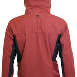 Turbine Jedi Insulated Jacket - A red jacket with a hood, featuring black accents on the sleeves and chest area.