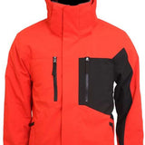 Turbine Jedi Insulated Jacket - A red jacket with a black zipper on the chest and two zippered pockets at the waist.