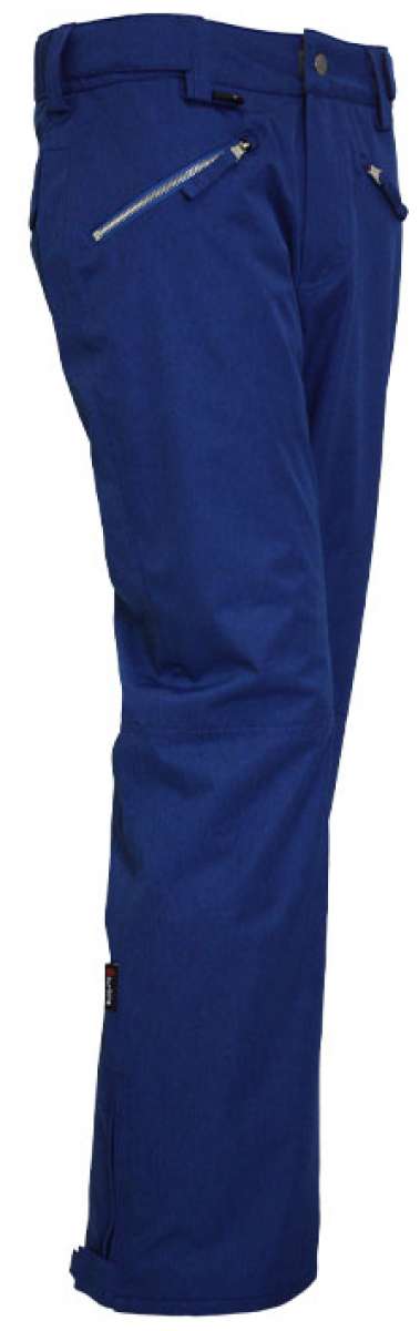 Turbine Women's Aura II Shell Pant 2023 - Dark blue shell pant with zippered pocket on left side and belt loops.
