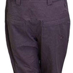 Turbine Ladies Longtrail Bib Pants 2024 - Dark-colored bib pants with a subtle pattern of thin stripes, featuring adjustable straps and belt loops.