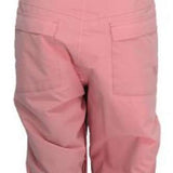 Turbine Ladies Longtrail Bib Pants 2024 - A pair of pink snow pants with black trim and adjustable straps on the shoulders.