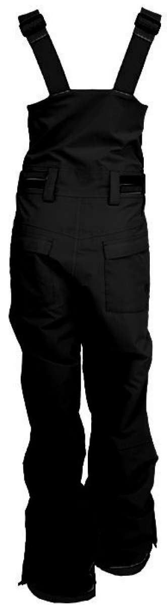 Turbine Ladies Longtrail Bib Pants 2024 - Black bib pants with adjustable straps and multiple pockets on the sides.