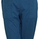 Turbine Ladies Longtrail Bib Pants 2024 - A pair of dark blue bib pants with a black logo on the left leg and adjustable straps at the shoulders.
