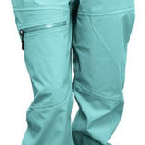 Turbine Ladies Prodigy 3-Layer Pants 2024 - Black pants with a white stripe on the side and silver zippers.