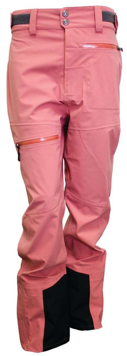 Turbine Ladies Prodigy 3-Layer Pants 2024 - Black pants with a white stripe down the side and reflective logo on the left thigh.