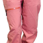 Turbine Ladies Prodigy 3-Layer Pants 2024 - Black pants with a white stripe down the side and reflective logo on the left thigh.